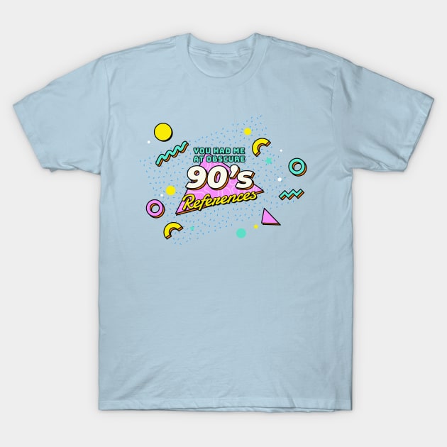 Obscure 90s References T-Shirt by LiveWireDesigns